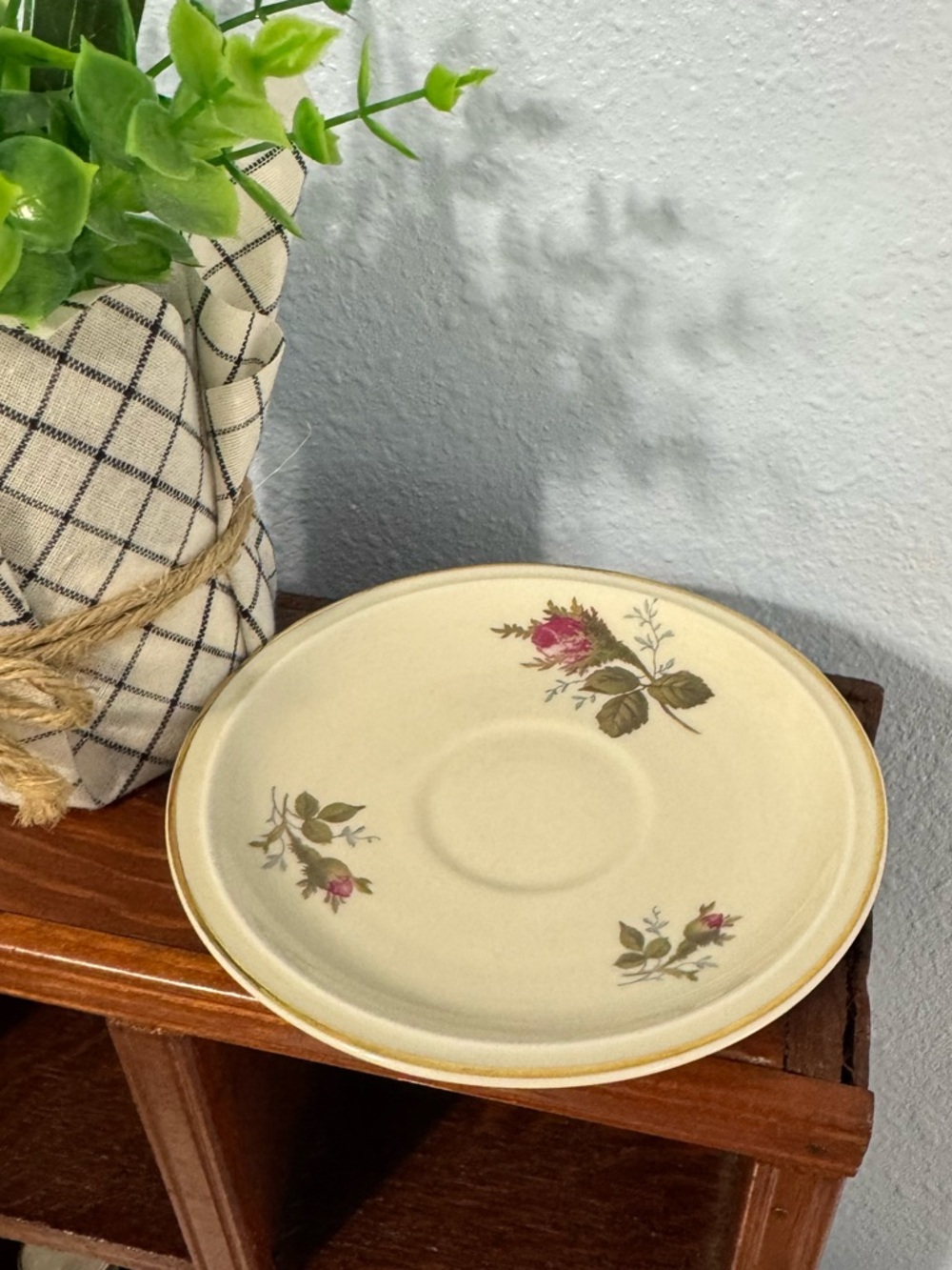 Rosenthal Winifred Selb Germany Saucer Pink Rose Gold Rim Vintage - Picture 4 of 4
